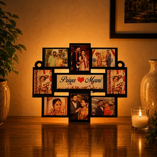 Personalized Rectangular Photo Collage Frame
