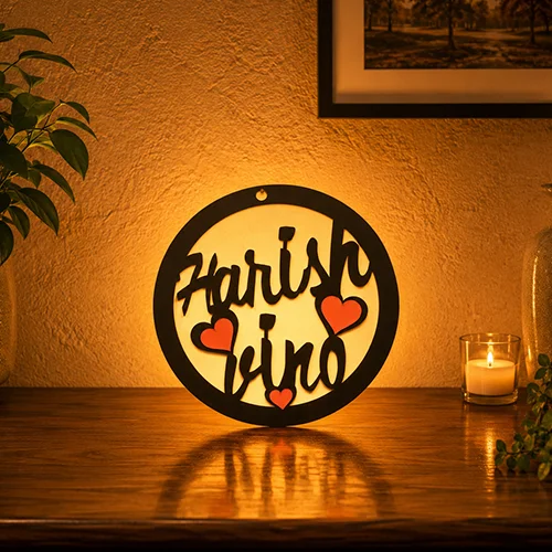 Personalized Round Family Name Photo Frame